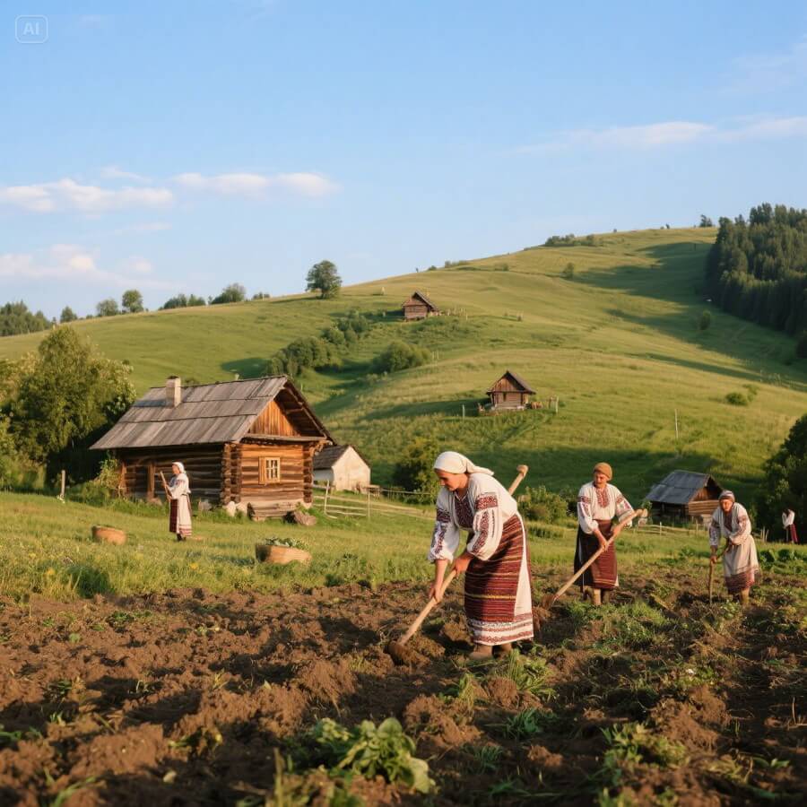 foto vida rural en rumania