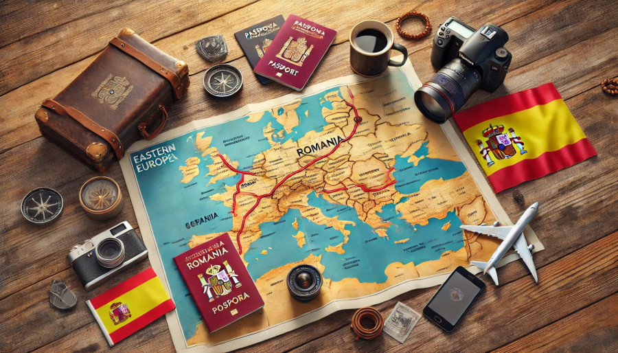 como llegar a Rumania desde Espana
